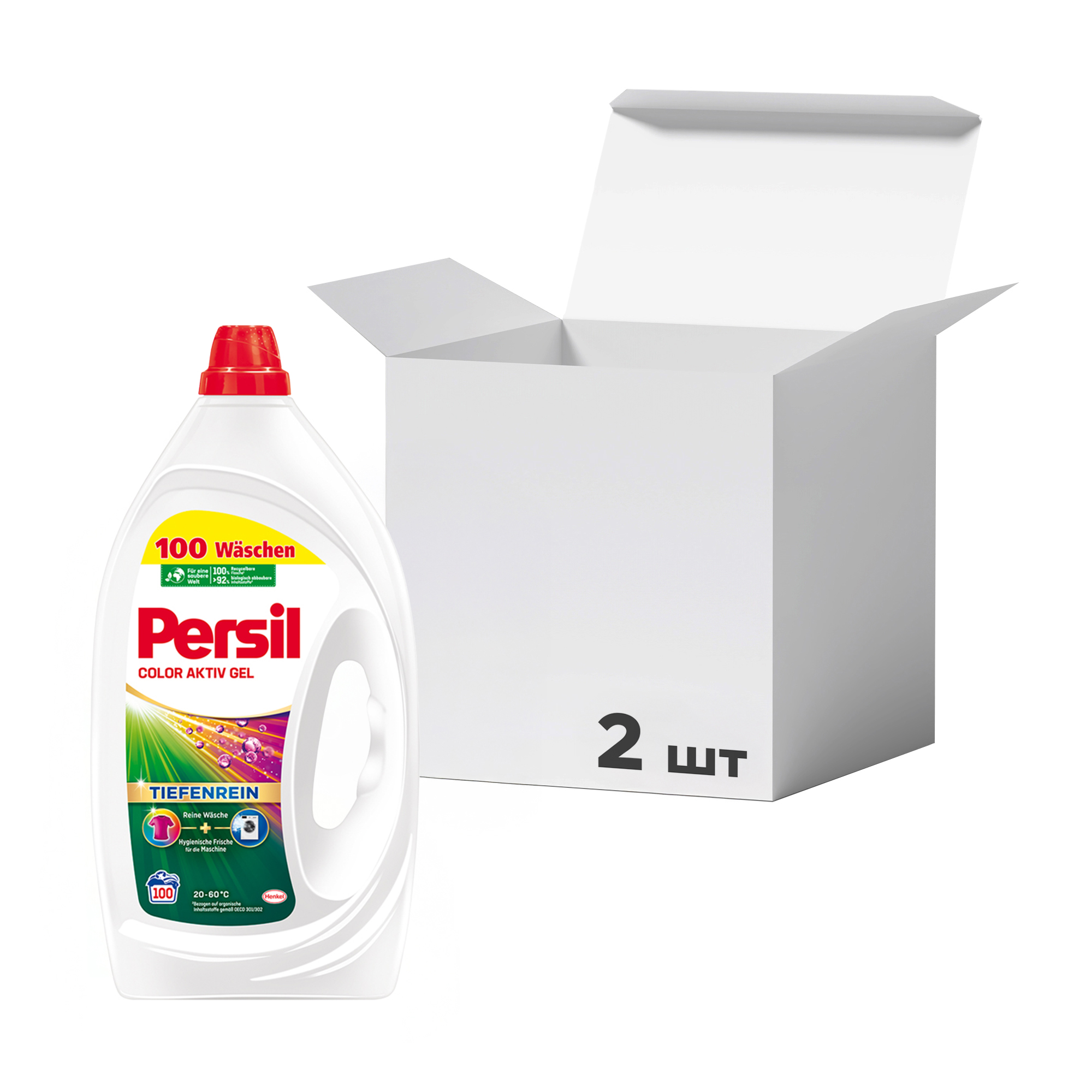 Упаковка гелей для прання Persil Color Active Gel, 100 циклів прання, 4.5 л * 2 шт